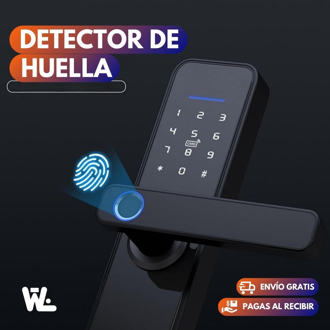 Cerradura Inteligente Con huella, pin, wifi, llave y tarjeta
