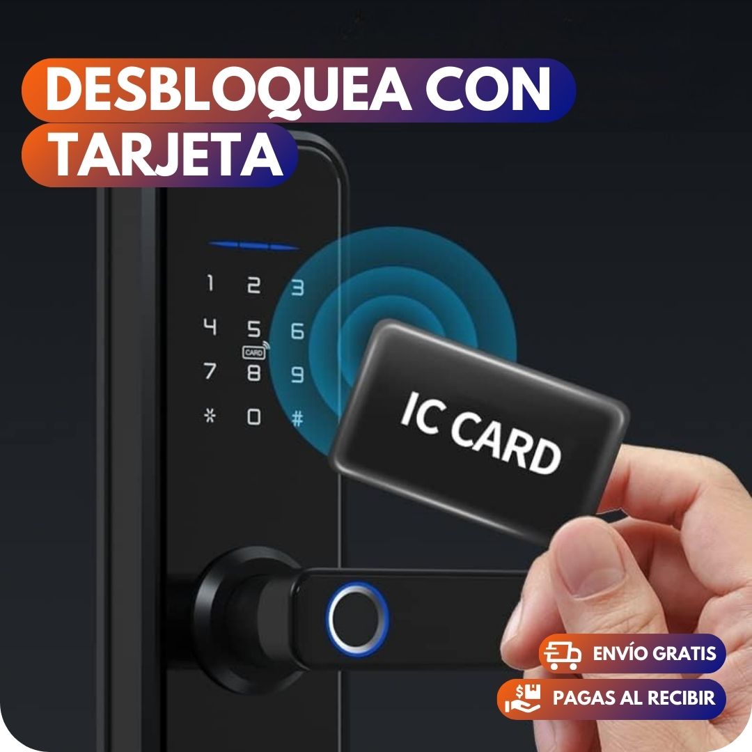 Cerradura Inteligente Con huella, pin, wifi, llave y tarjeta