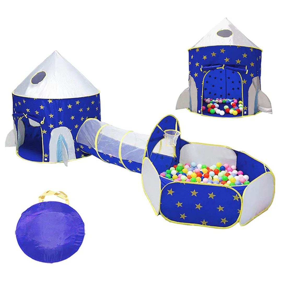 Carpa Castillo 3 En 1 Túnel + Piscina