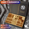 Set X24 Cubiertos Dorados
